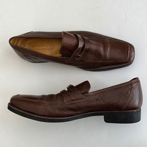 Sandro Moscoloni Maestro Brown Leather Penny Loafer